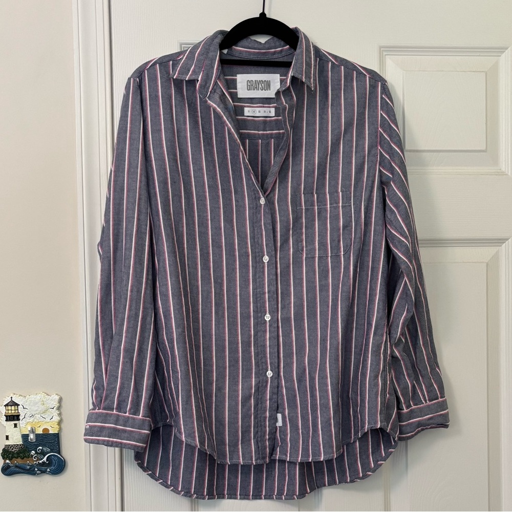 Grayson The Hero 100% Cotton Striped Button Up